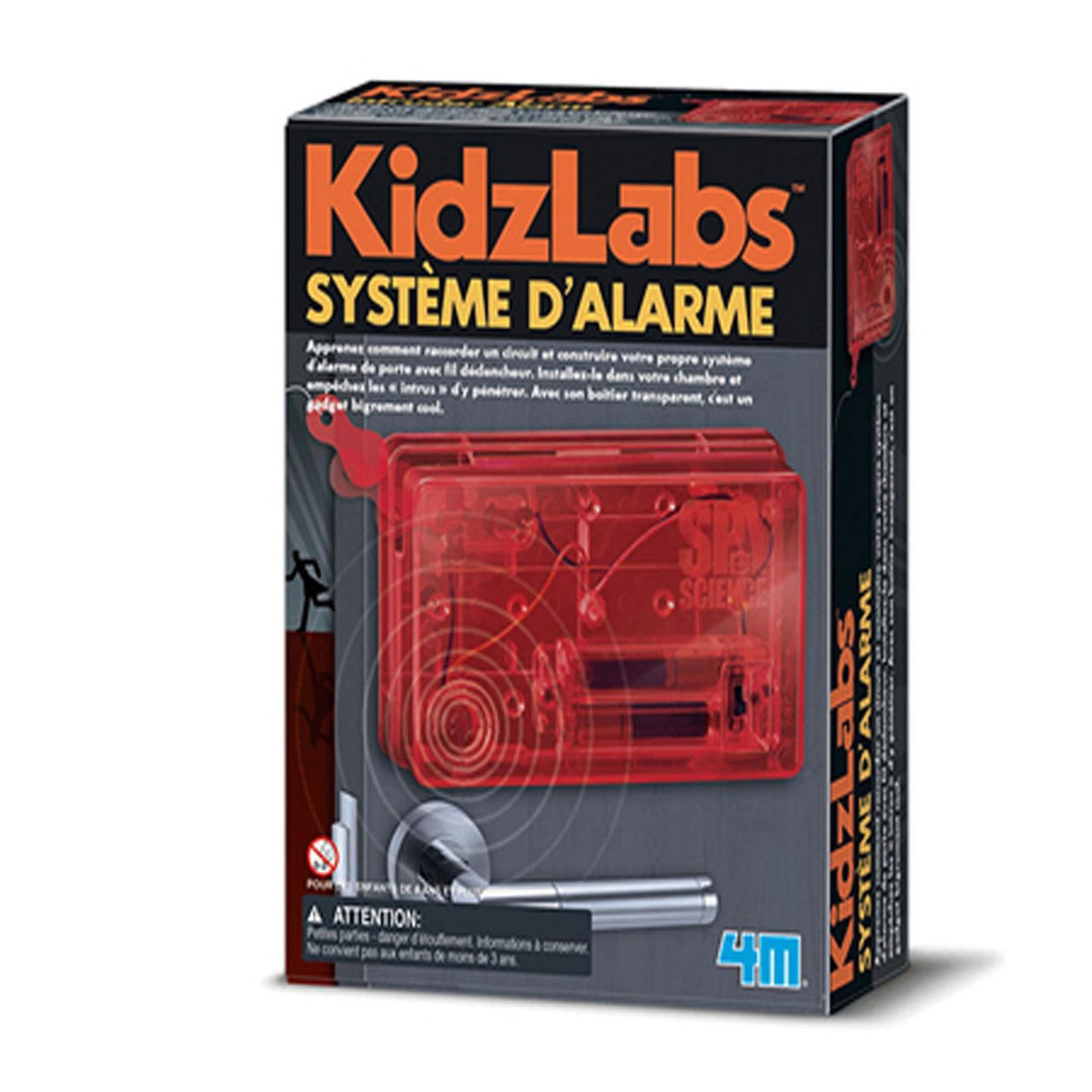 4M - Kidz Labs Kit de fabrication : La science de l'espionnage scientifique : Système d'alarme