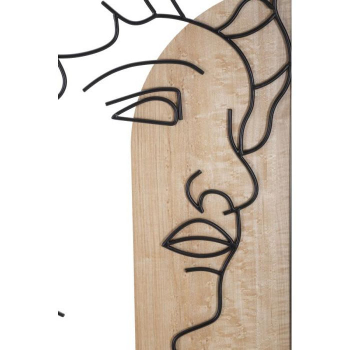 Paris Prix Décoration Murale Encadrée  David Profil  80cm Naturel & Noir