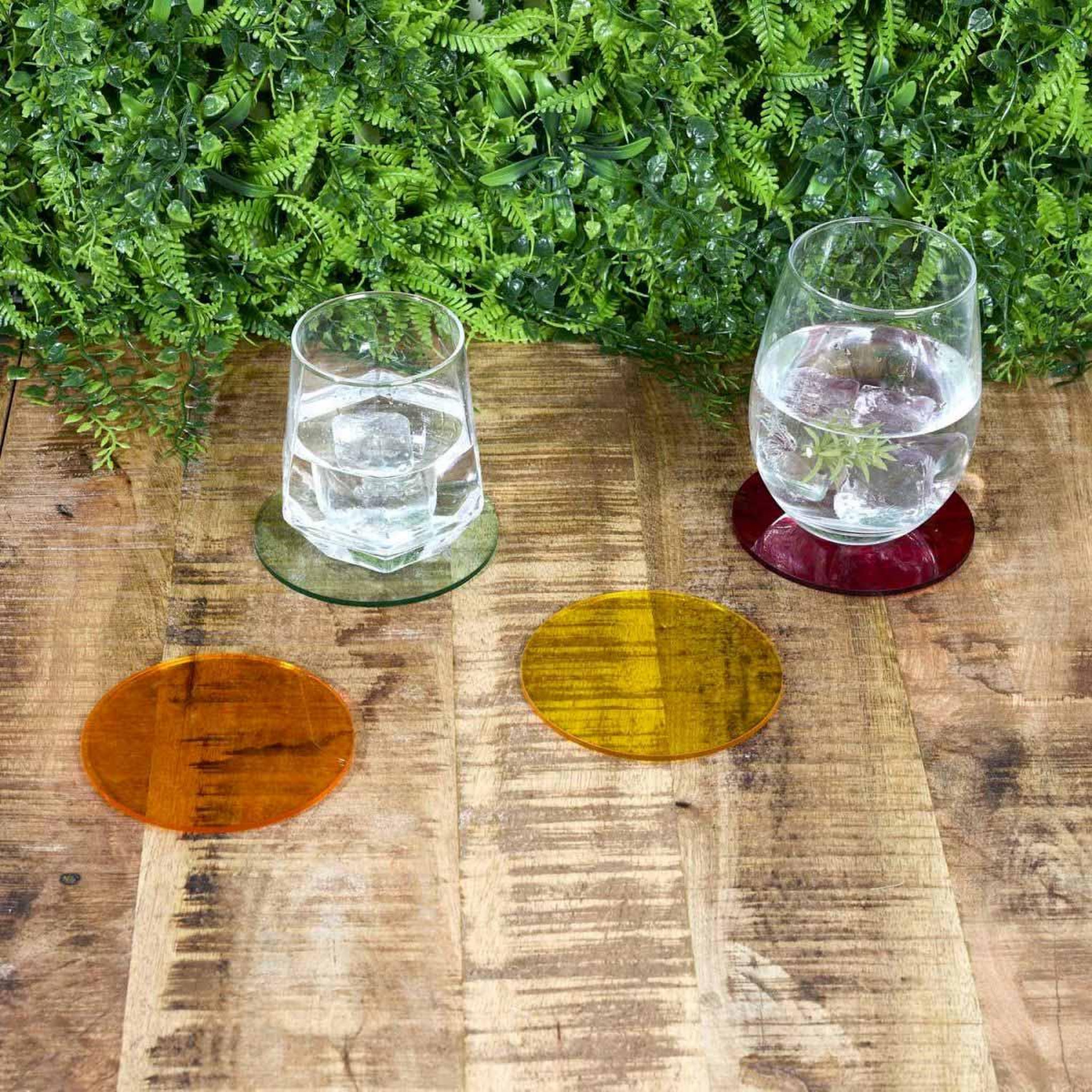 Voir la diapositive 4 : The Home Deco Factory Lot de 4 dessous de verre  colores  10cm multicolore