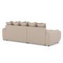 Voir la diapositive 4 : LISA DESIGN Adelaide - canapé d'angle réversible 4 places avec pouf d'appoint en tissu texturé