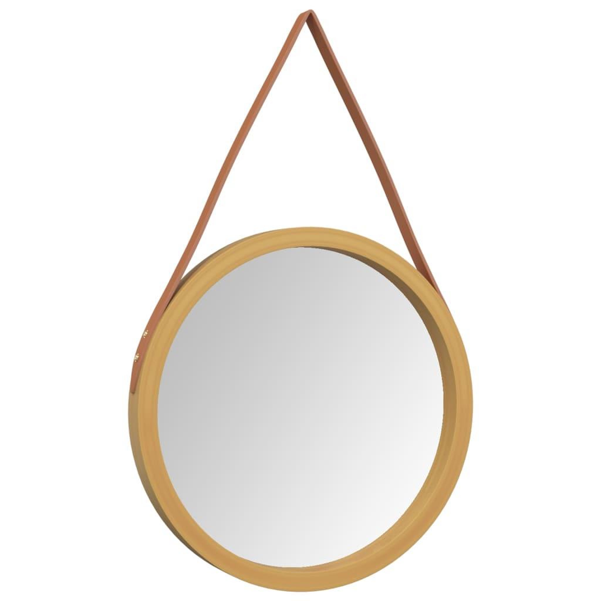 Voir la diapositive 3 : VIDAXL Miroir mural avec sangle Dore Ø 45 cm