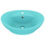 Voir la diapositive 2 : VIDAXL Lavabo ovale a trop-plein Vert clair mat 58,5x39 cm Ceramique