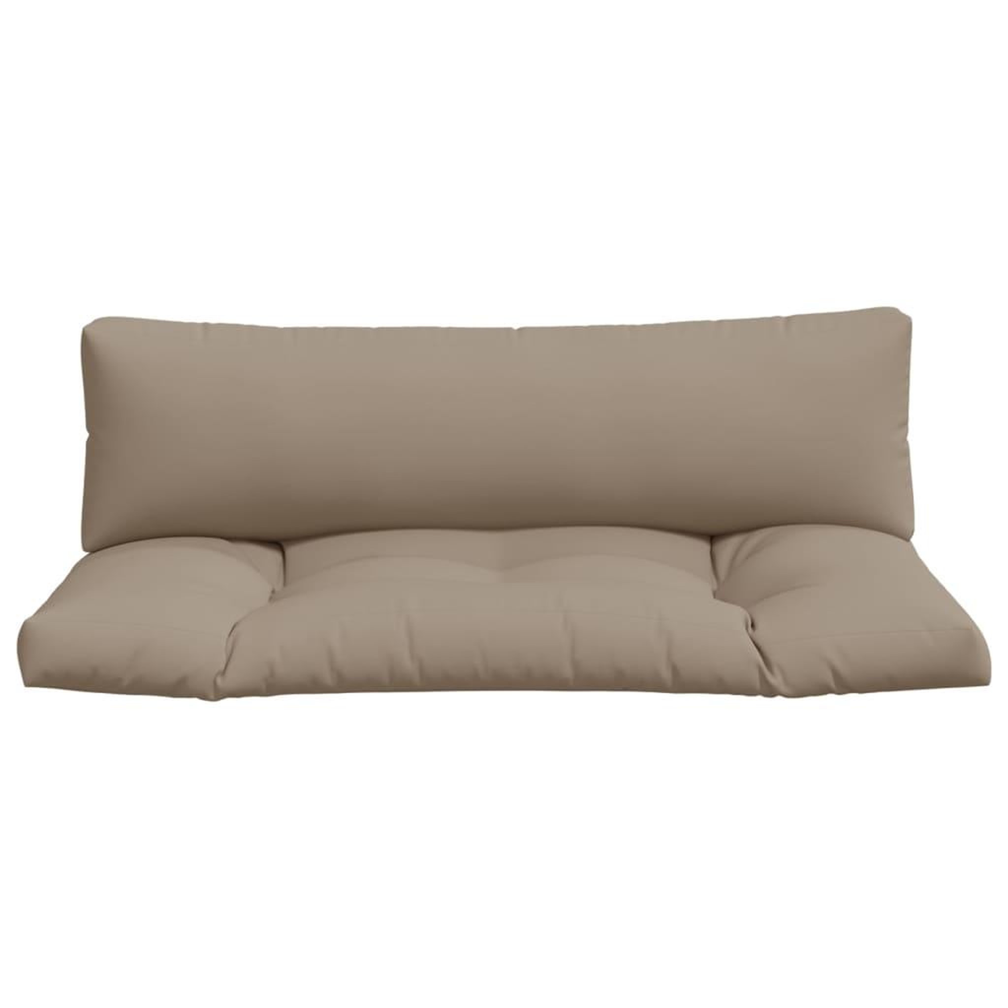 Voir la diapositive 4 : VIDAXL Coussins de palette lot de 2 taupe tissu