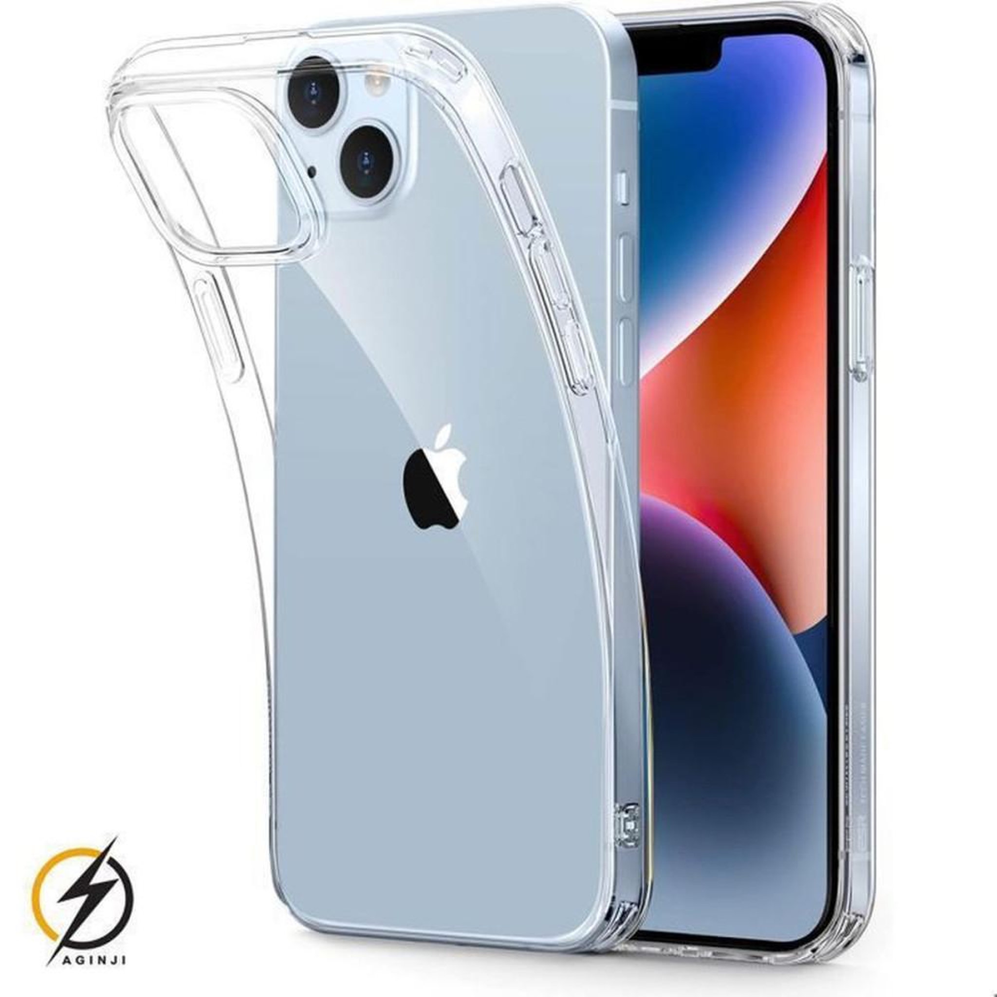 Voir la diapositive 2 : coque de protection transparente pour iPhone 13 6,1, silicone souple et TPU, dos PC rigide avec anneau magnétique Qi