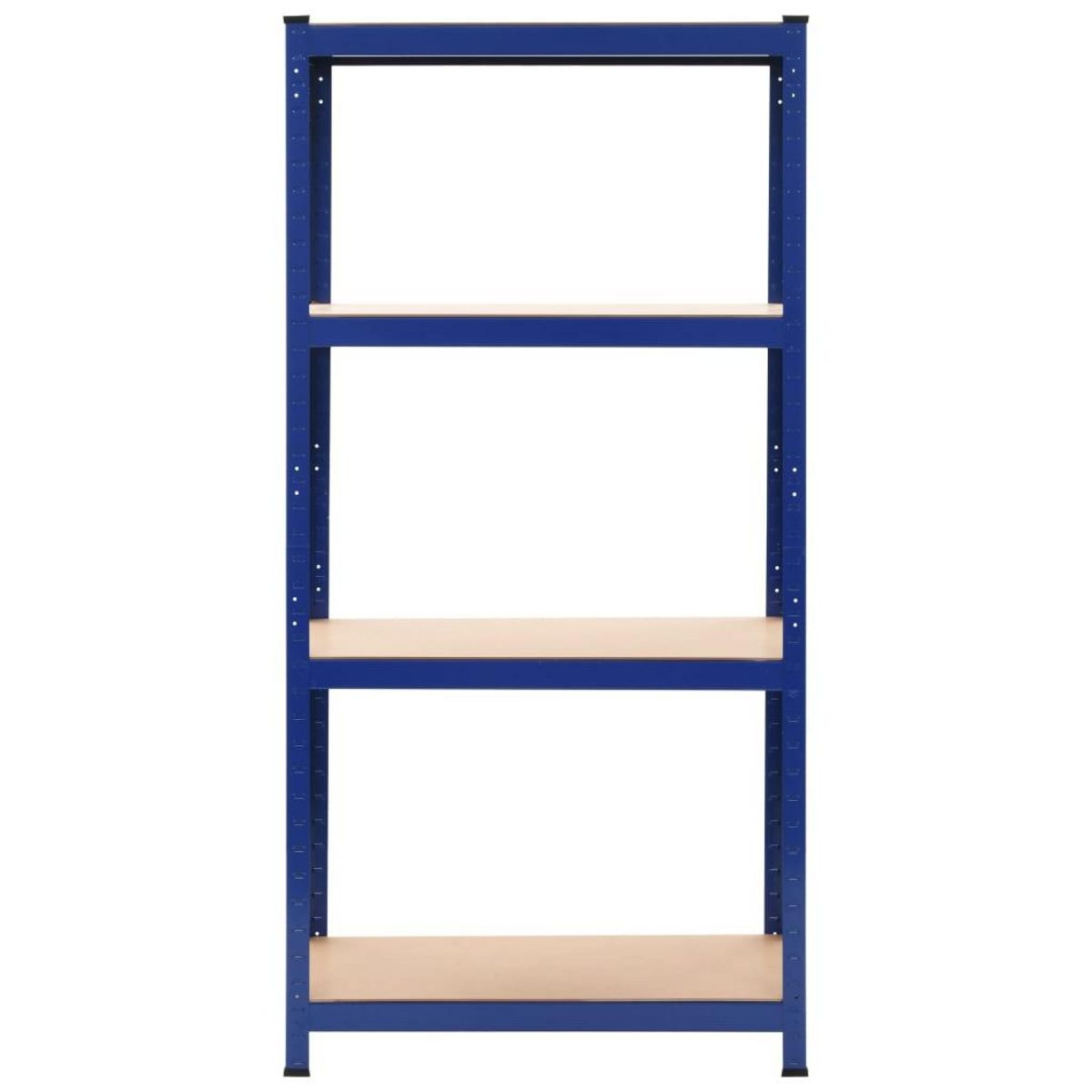 VIDAXL Etagere de rangement a 4 niveaux Bleu Acier et bois ingenierie