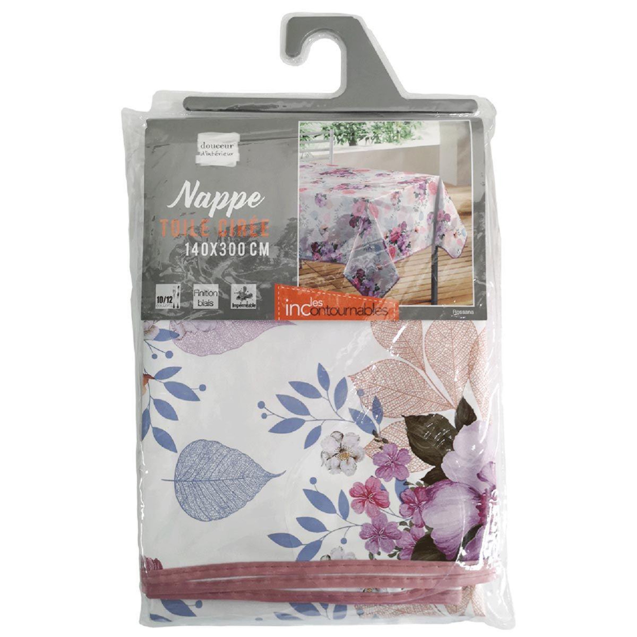 Voir la diapositive 2 : Douceur d'Intérieur Nappe toile cirée  rossana  140x300cm rose