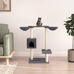 VIDAXL Arbre a chat avec griffoirs gris fonce 82 cm