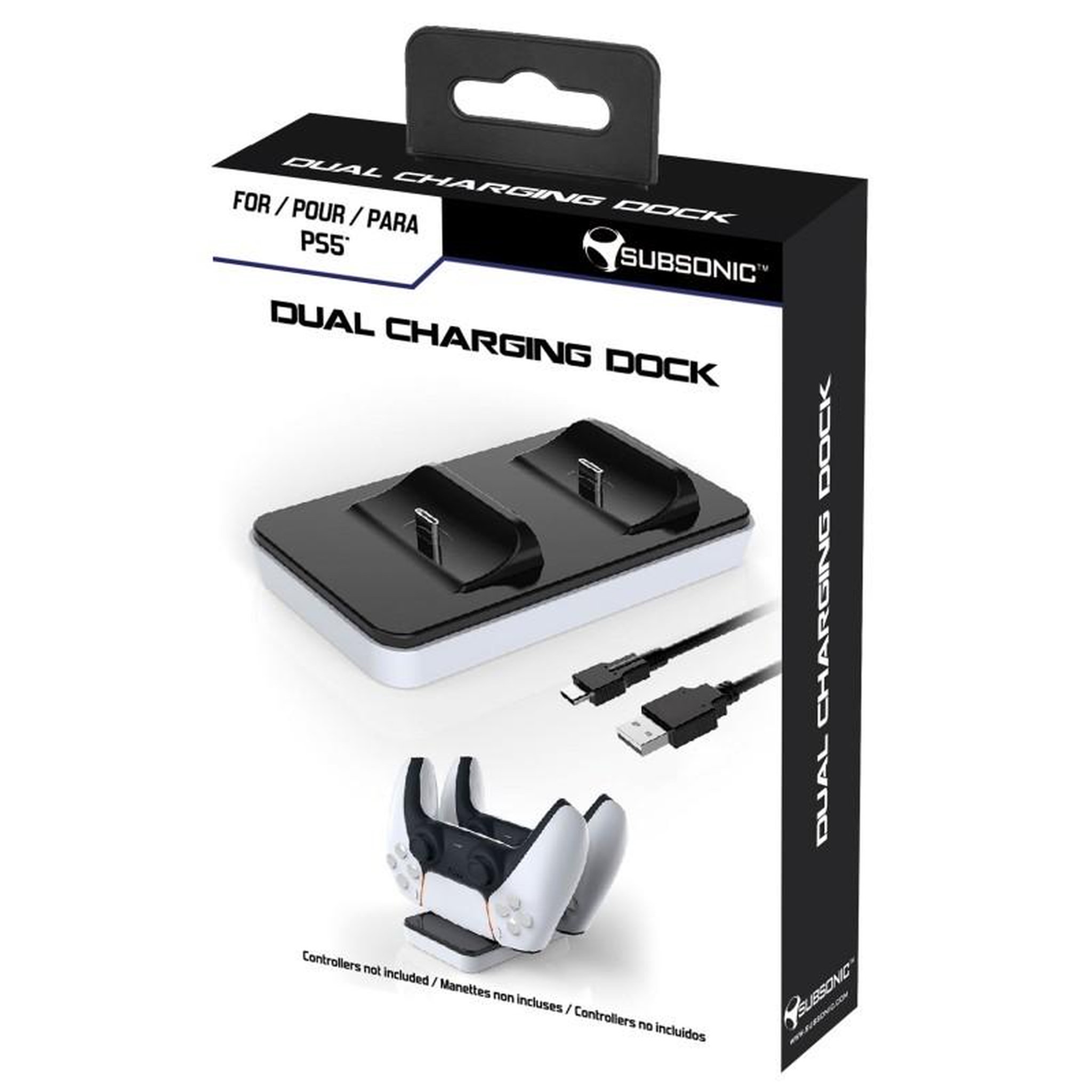 Voir la diapositive 4 : Subsonic Station de recharge pour 2 manettes PS5