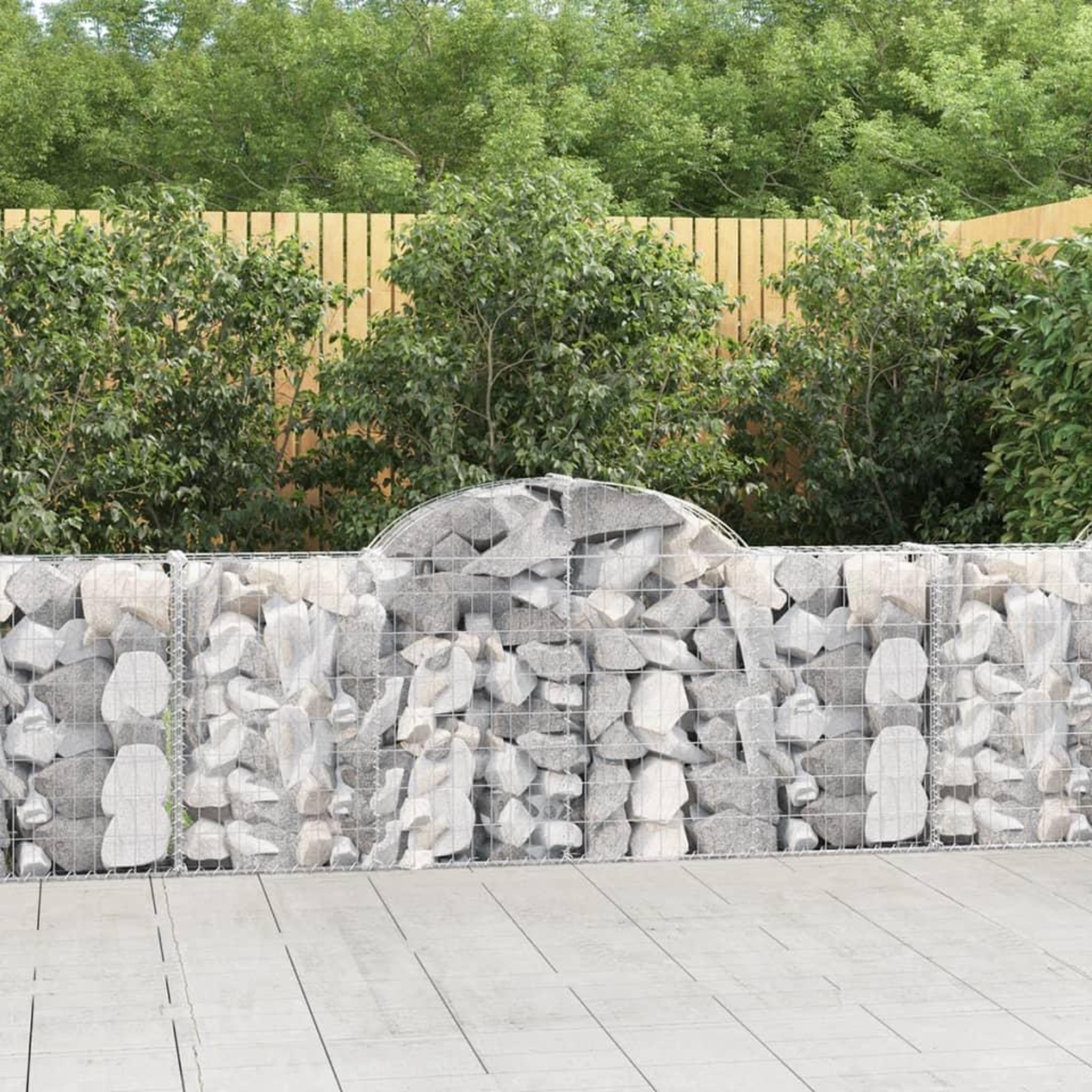 VIDAXL Paniers a gabions arques 9 pcs 200x30x80/100 cm Fer galvanise