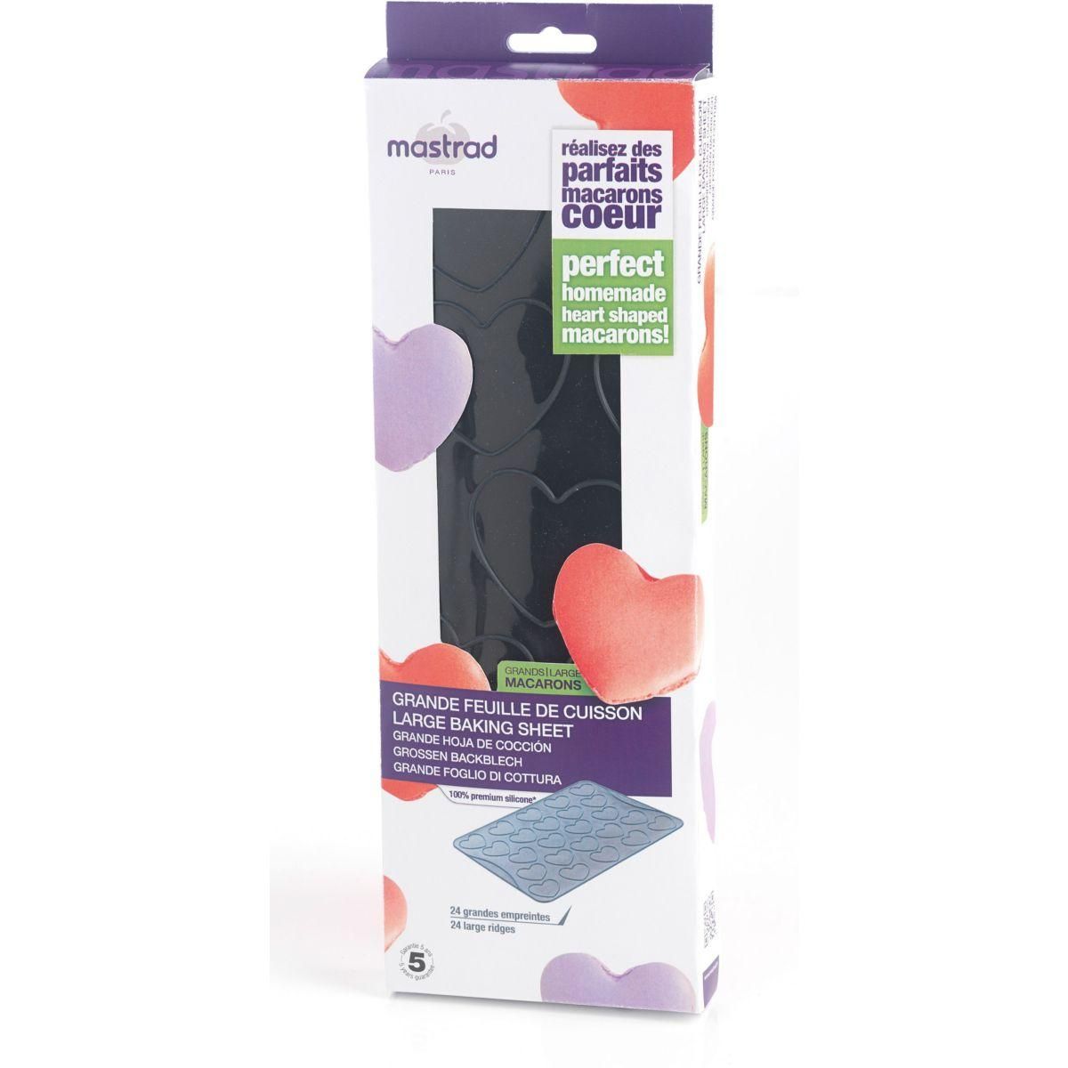 MASTRAD Plaque de cuisson macarons coeurs 30X40X1 cm