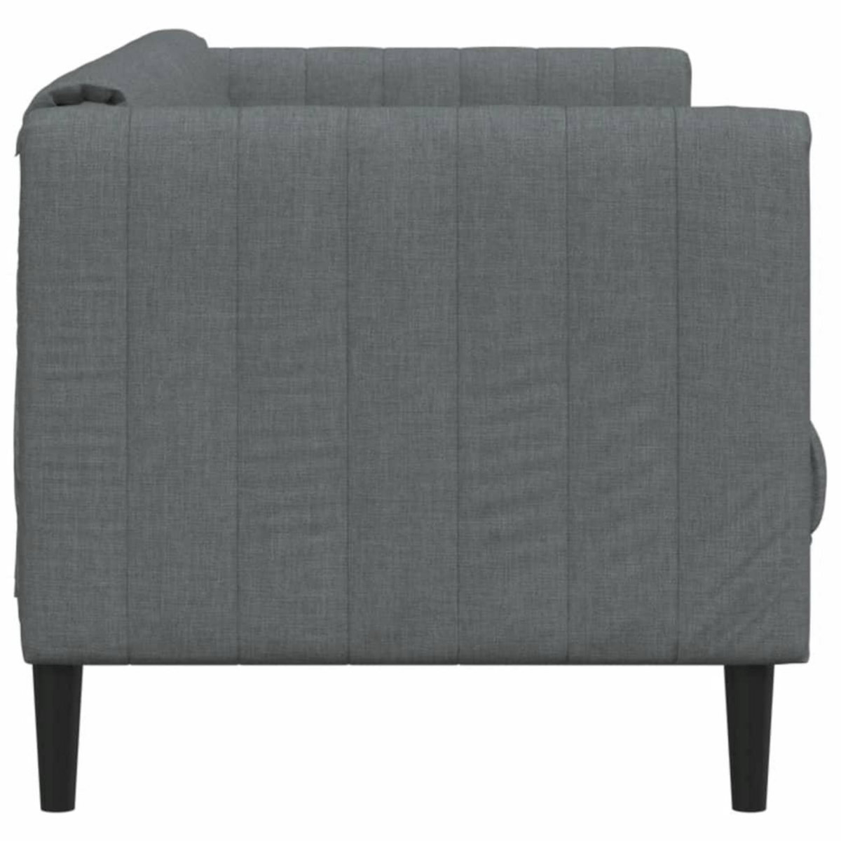 VIDAXL Canape a 3 places gris fonce tissu