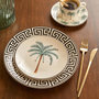 Voir la diapositive 3 : SECRET DE GOURMET Lot de 6 Assiettes Plates  The Palm Resort  26cm Noir