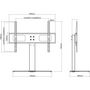 Voir la diapositive 6 : VIDAXL Support TV sur pied pour écran 37 55 pouces Max VESA 600x400 mm