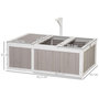 Voir la diapositive 3 : PAWHUT Enclos pour tortue - parc pour tortue - maison pour tortue terrestre - enclos extérieur avec grillage - bois sapin gris blanc