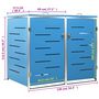 Voir la diapositive 6 : VIDAXL Abri pour deux poubelles 138x77,5x115,5 cm Inox