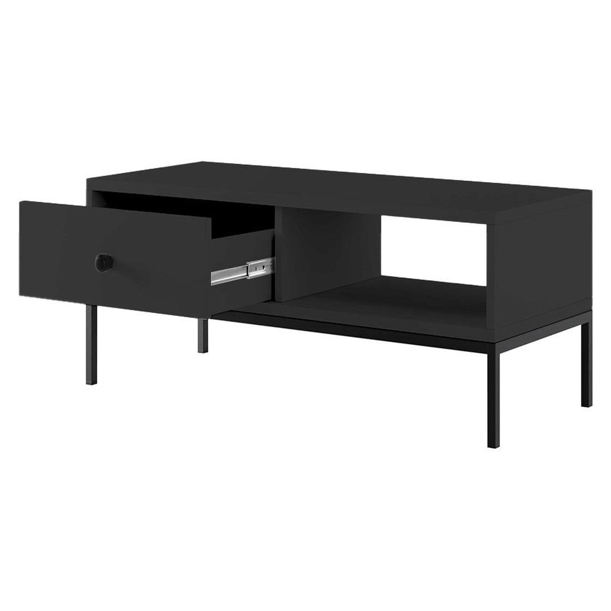 Voir la diapositive 3 : BEST MOBILIER Filipo - table basse - 1 tiroir et 1 niche - 90 cm