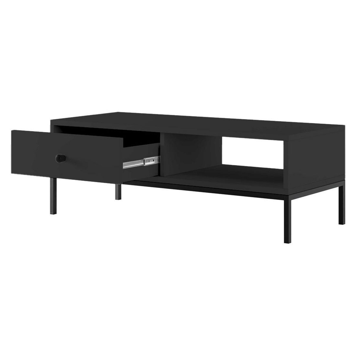 BEST MOBILIER Filipo - table basse - 1 tiroir et 1 niche - 90 cm