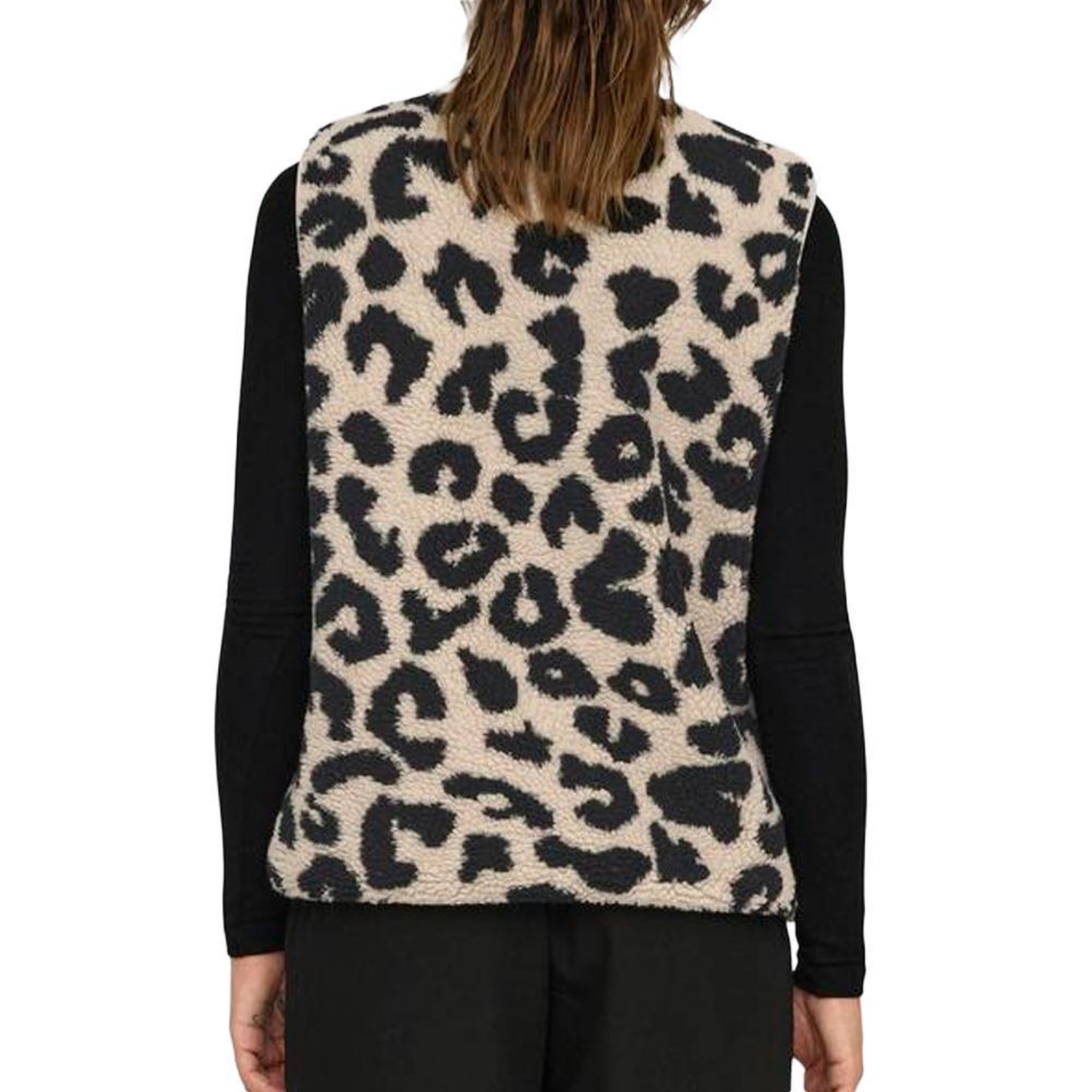 Voir la diapositive 2 : Only Gilet Beige/Noir Femme Only Baby Teddy