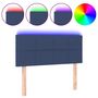 Voir la diapositive 2 : VIDAXL Tete de lit a LED Bleu 90x5x78/88 cm Tissu