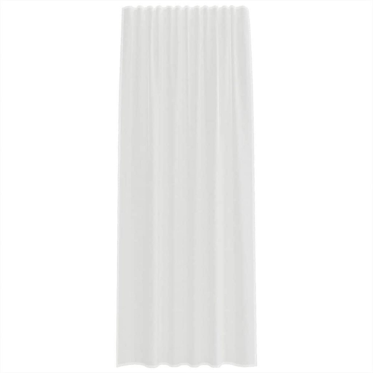 VIDAXL Rideaux en voile avec boucles 2 pcs blanc 140x225 cm