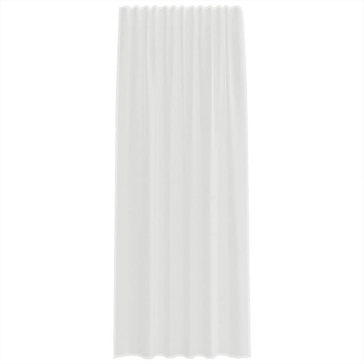 VIDAXL Rideaux en voile avec boucles 2 pcs blanc 140x225 cm