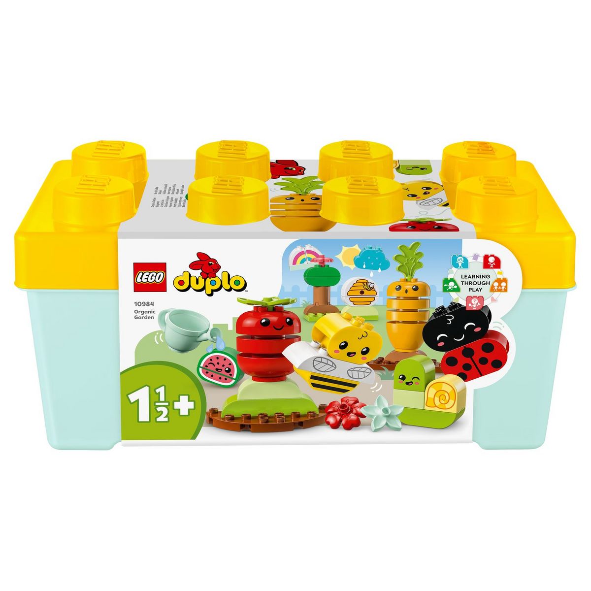 LEGO DUPLO 10984 - Le jardin bio, Jouets à Empiler pour Bébés et Enfants Dès 1,5 An, Jeu Éducatif avec Coccinelle, Bourdon, Fruits et Légumes