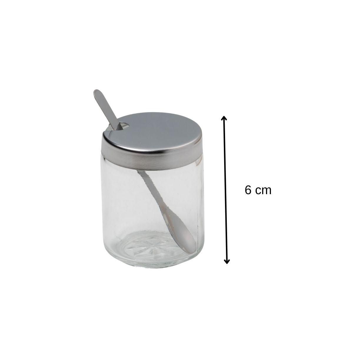 Fackelmann Lot de 6 pots à moutarde avec cuillère Fackelmann