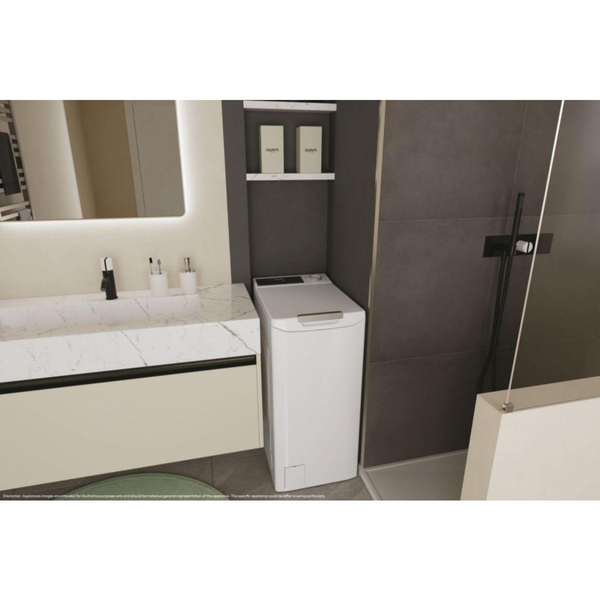 Voir la diapositive 4 : Candy Lave linge top tca474tm5-s