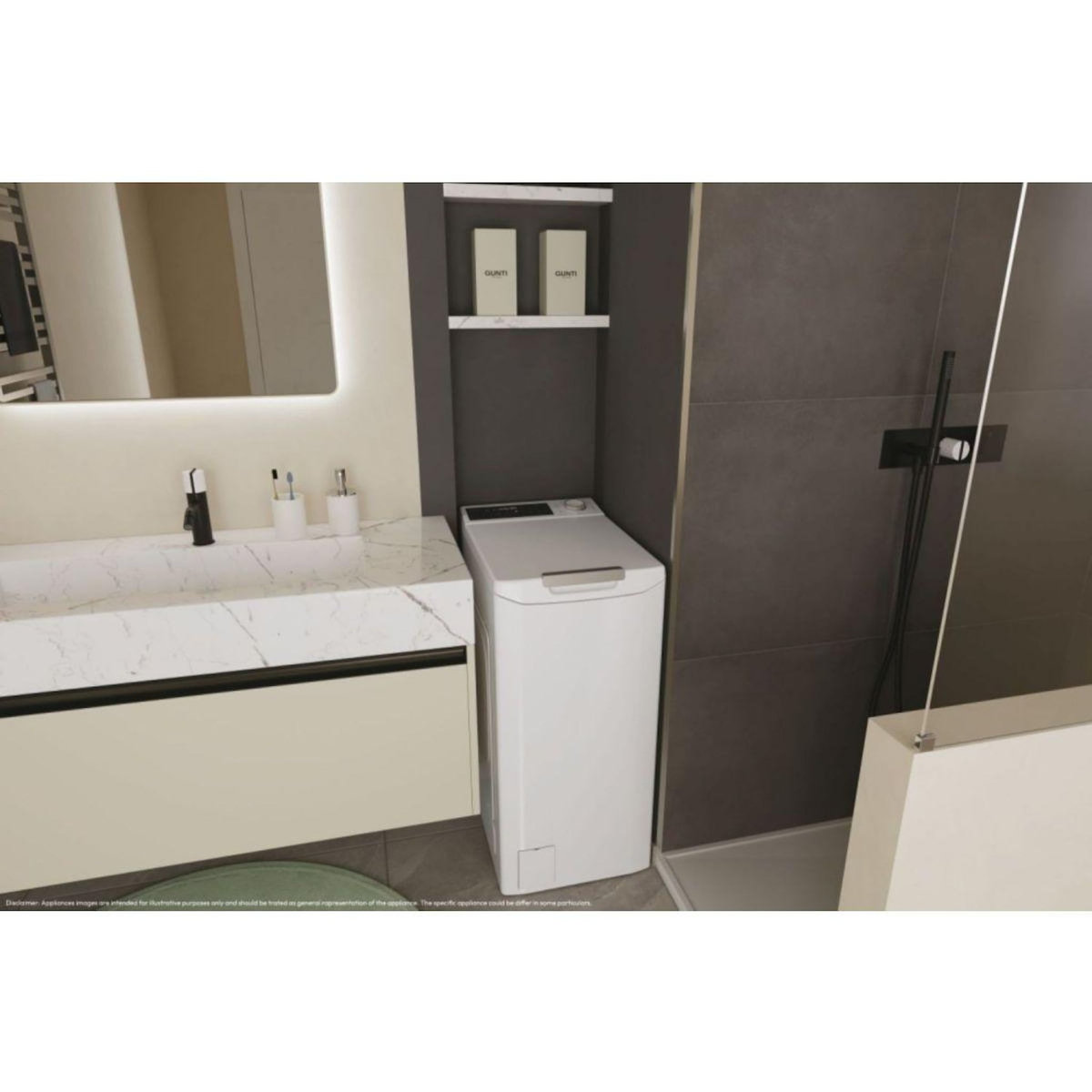 Candy Lave linge top TCA474TM5-S