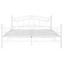 Voir la diapositive 3 : VIDAXL Cadre de lit sans matelas blanc metal 160x200 cm