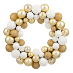 Paris Prix Couronne Boules de Noël  Night  35cm Blanc & Doré