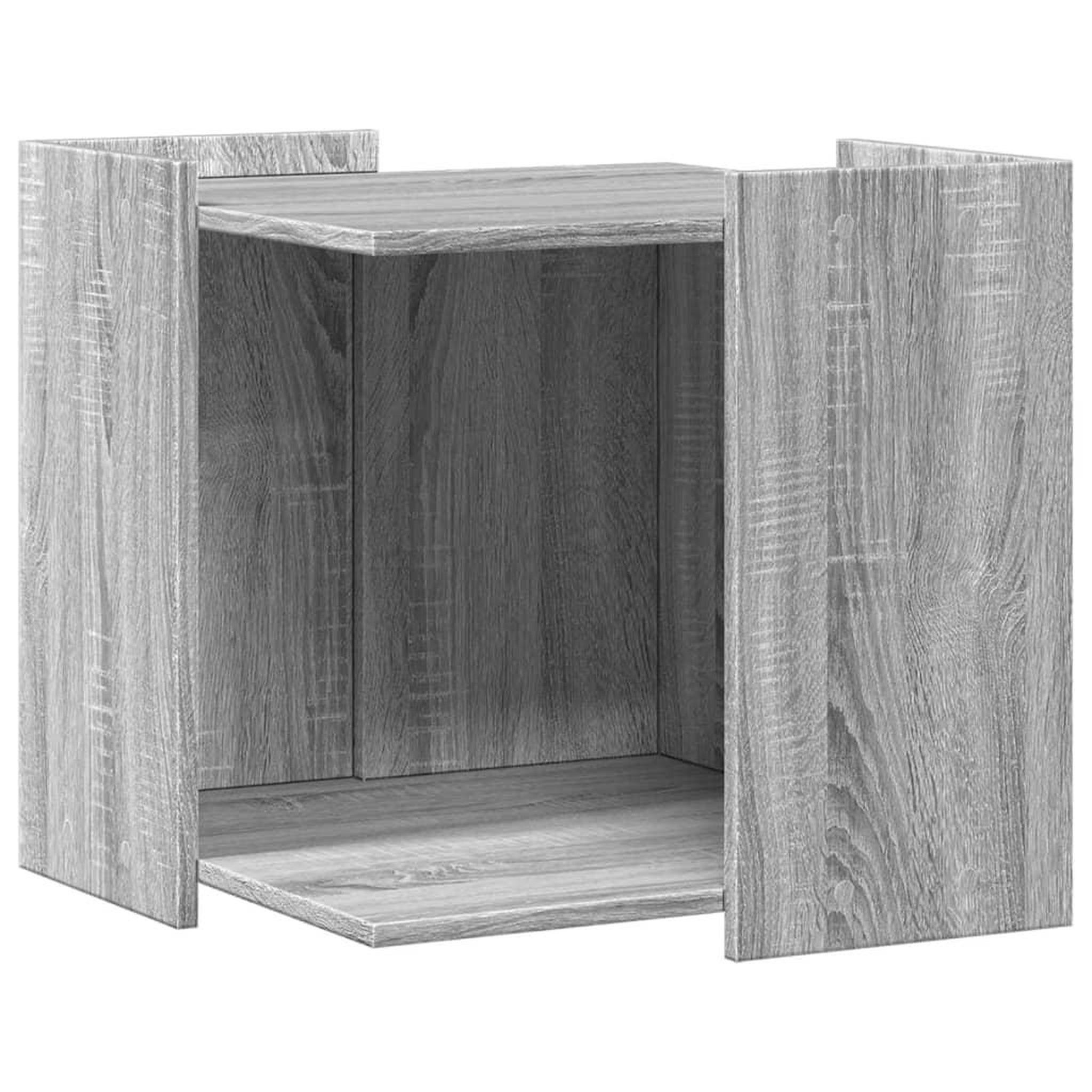 Voir la diapositive 2 : VIDAXL Meuble de bac a litiere pour chat sonoma gris bois d'ingenierie