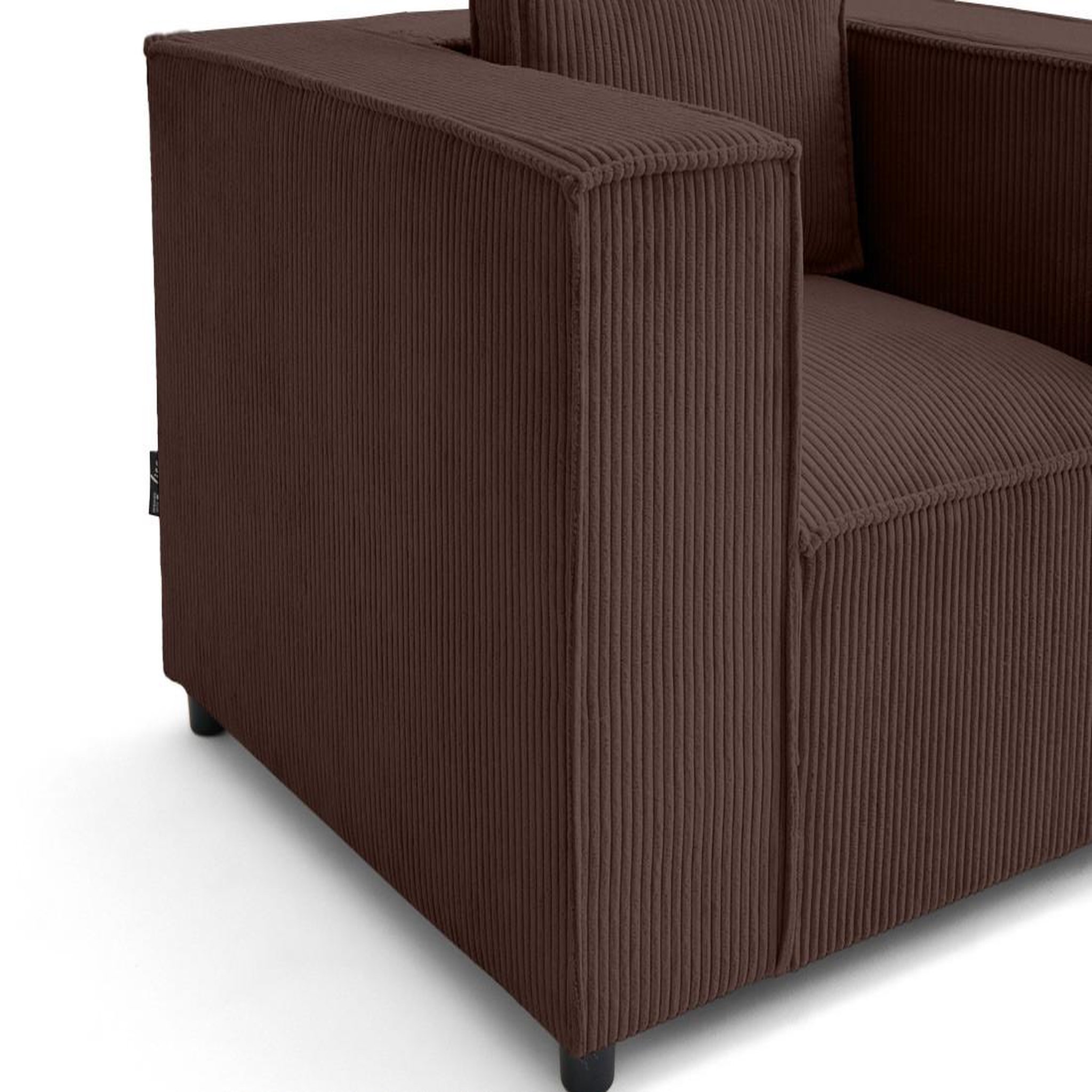 Voir la diapositive 5 : LISA DESIGN Stella - fauteuil en velours côtelé