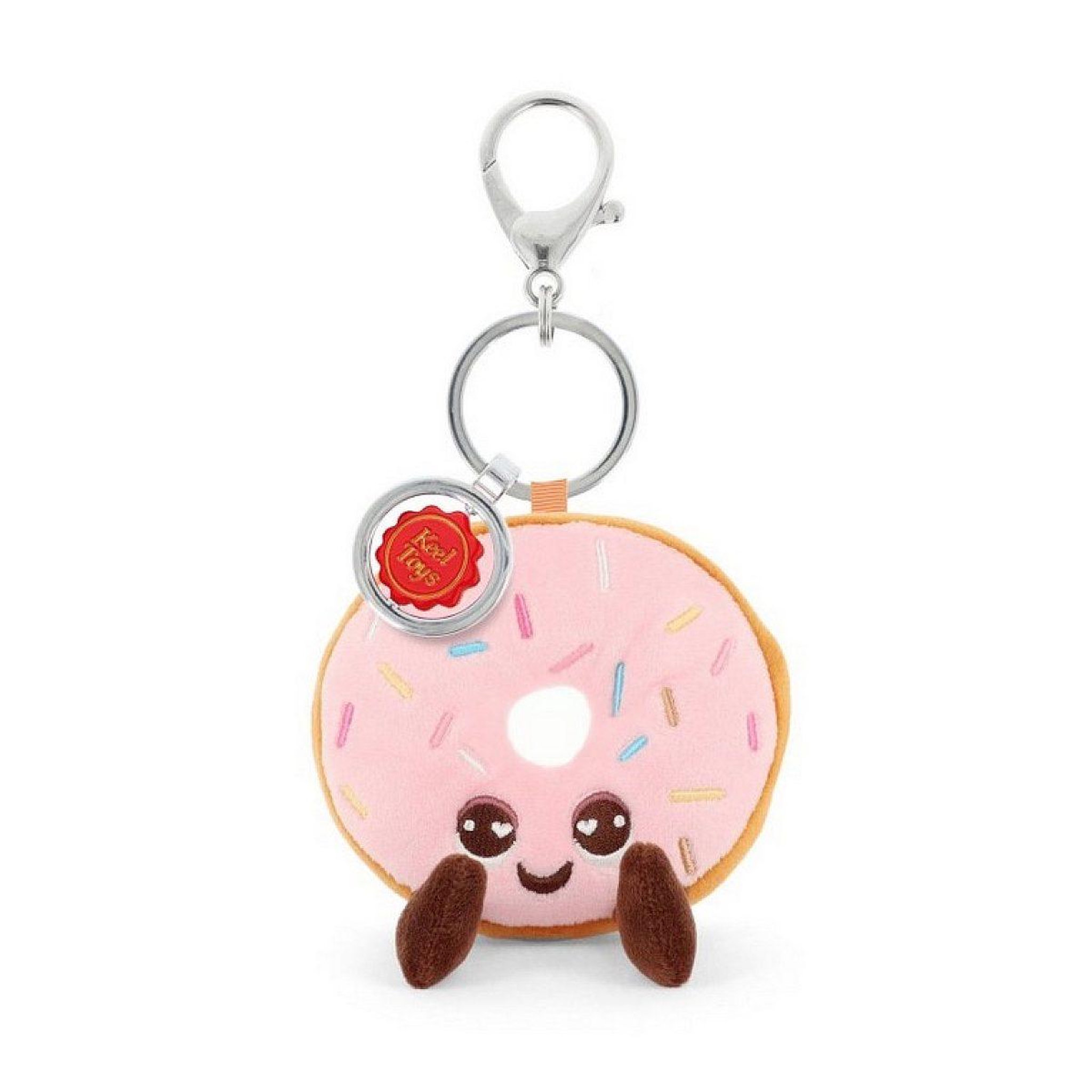 KEEL TOYS Porte clefs peluche donut - keeleco