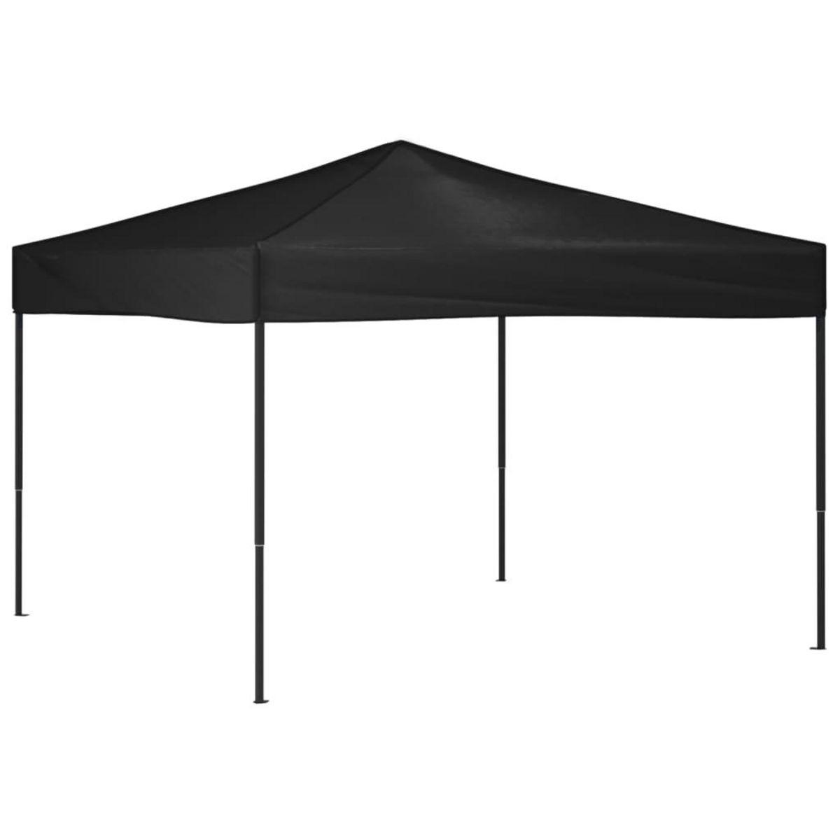 VIDAXL Tente de reception pliable Noir 3x3 m