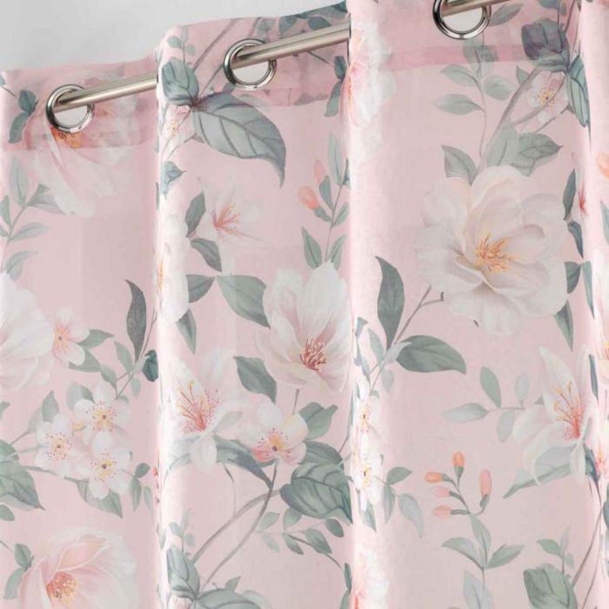 Paris Prix Rideau Voilage Imprimé  Alissia  140x240cm Rose