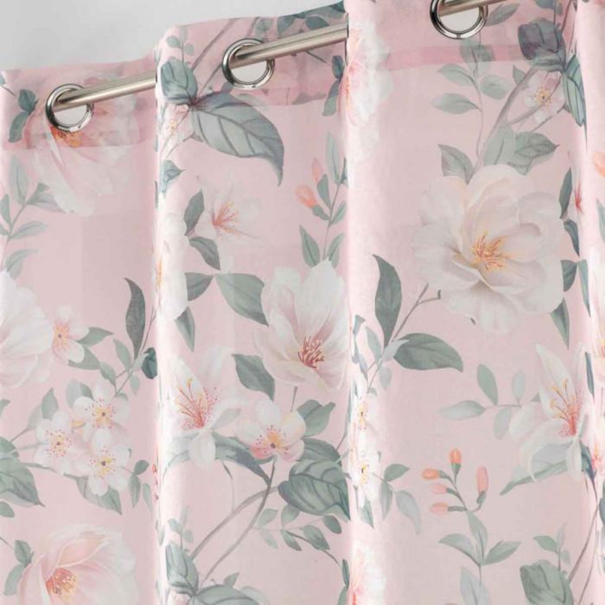 Paris Prix Rideau Voilage Imprimé  Alissia  140x240cm Rose