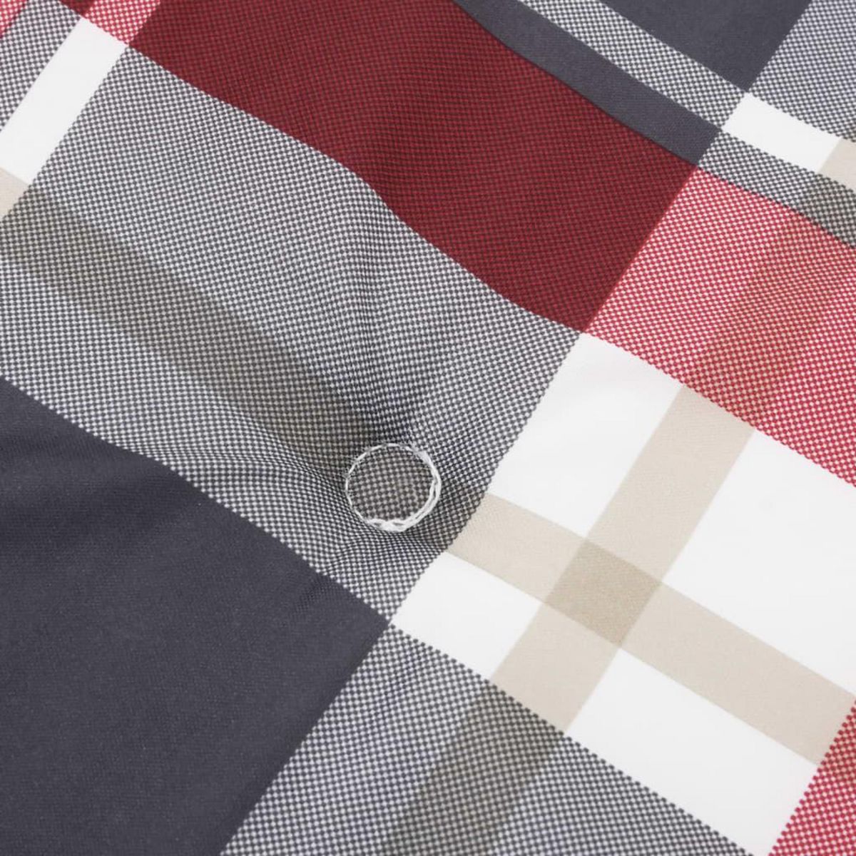 VIDAXL Coussin de banc de jardin motif a carreaux rouges 100x50x3cm