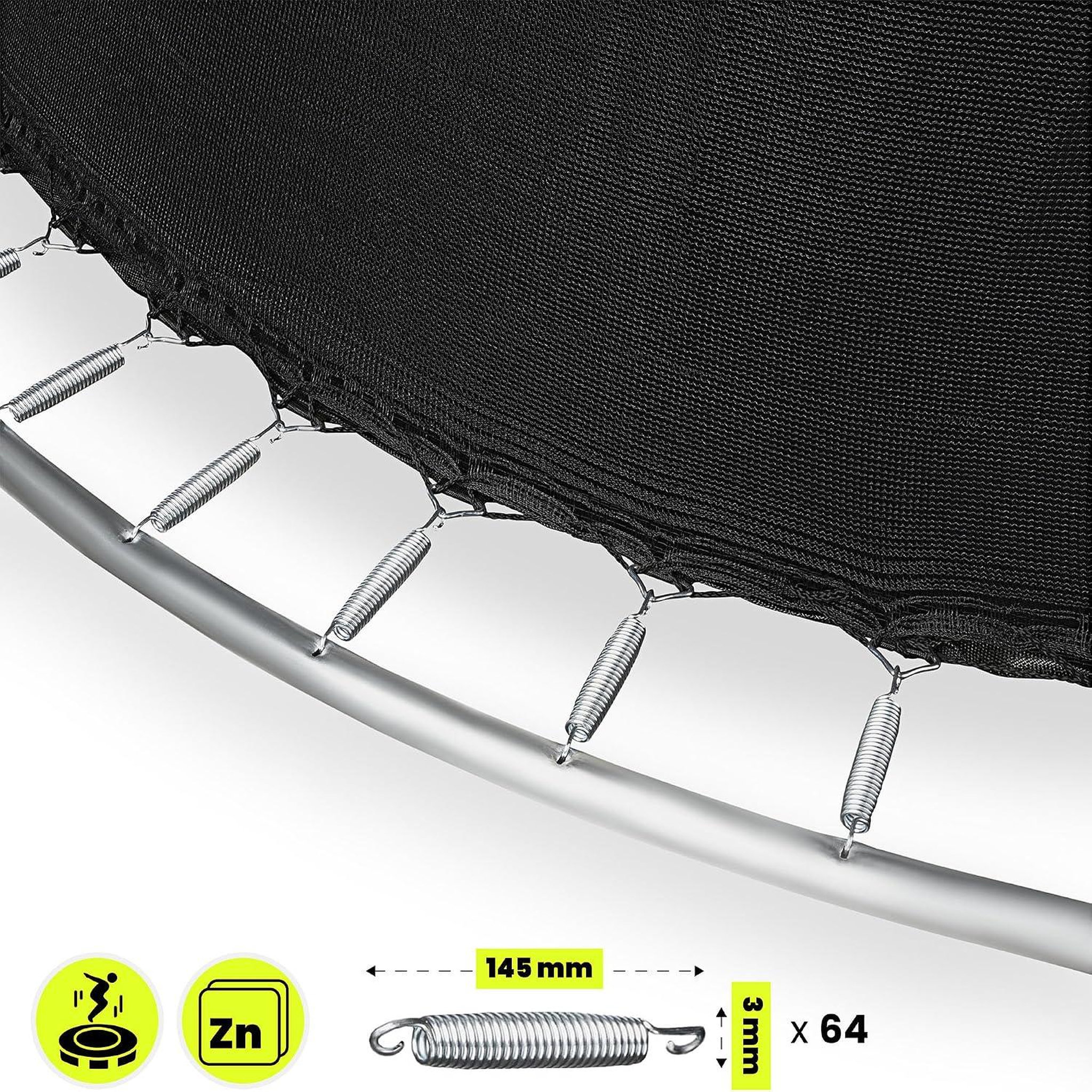 Voir la diapositive 4 : HYPERMOTION Trampoline enfant avec filet et échelle - hypermotion