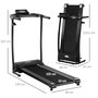 Voir la diapositive 3 : HOMCOM Tapis électrique de course pliable 1-9 Km/h 500 W écran LCD 3 programmes noir