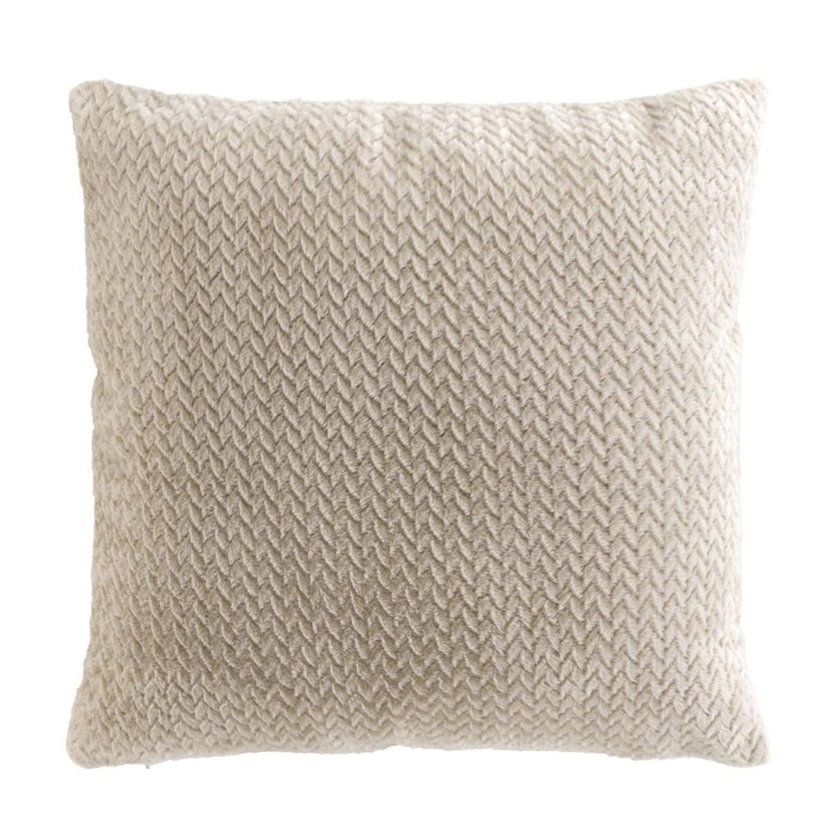 Paris Prix Coussin Déco en Flanelle  Flanela  45x45cm Beige