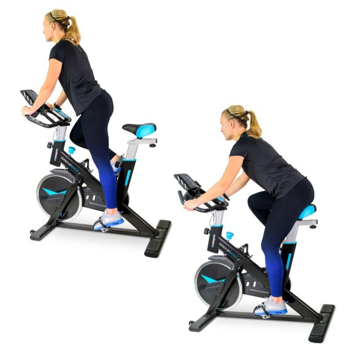 SPARRAW Vélo Spinning SUPER SPRINTER - Exercice bike avec roue d'inertie 18Kg - Cardio et Fitness training