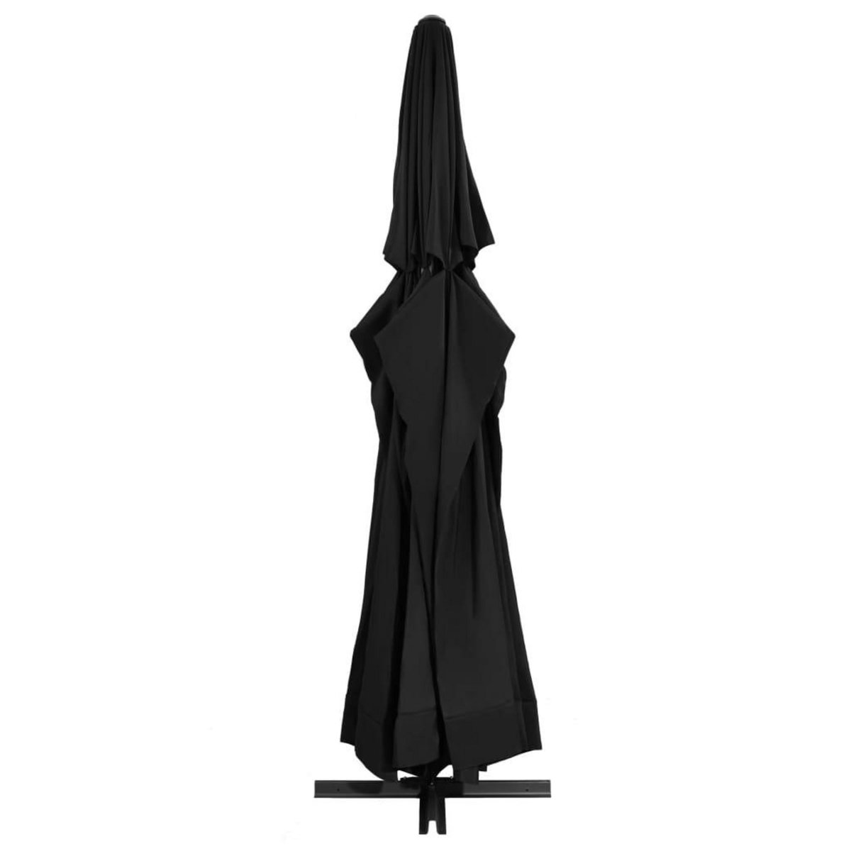 VIDAXL Parasol de jardin avec mat en aluminium 600 cm noir