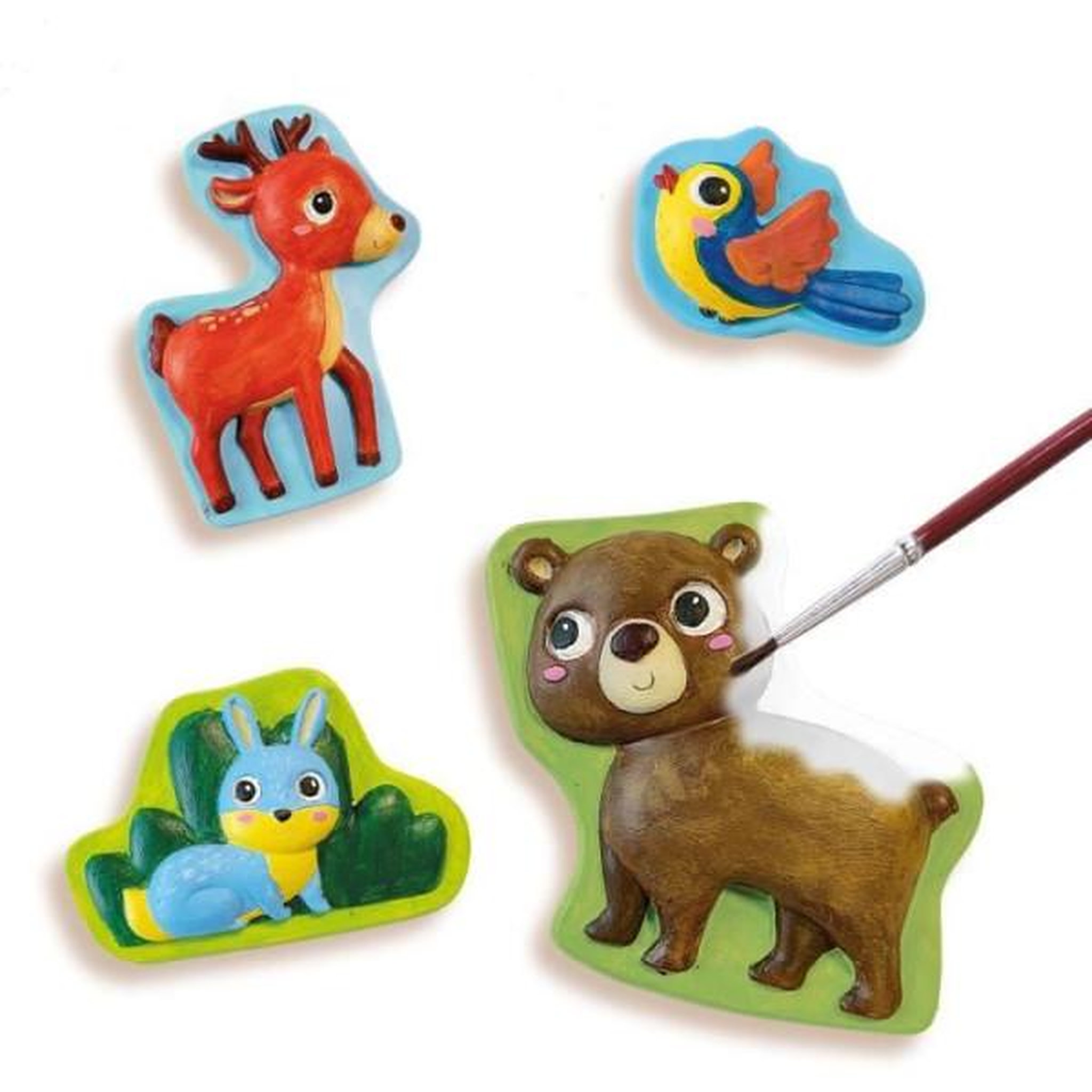 Voir la diapositive 3 : SES Creative Kit de moulage et peinture - SES CREATIVE - Animaux de la foret - Plastique recyclé - a partir de 5 ans - Mixte