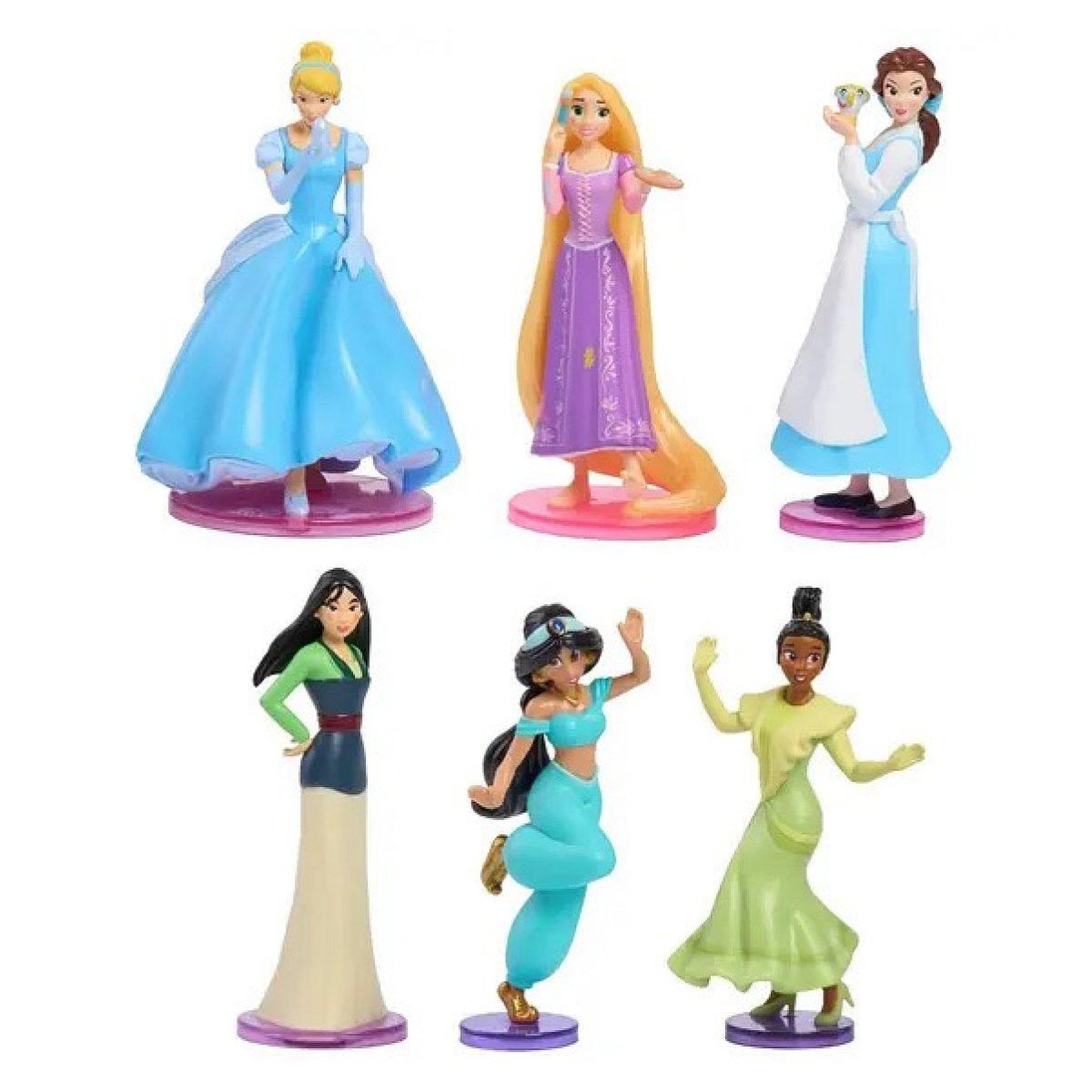 Voir la diapositive 1 : JUST PLAY Pack de 6 figurines princesses disney