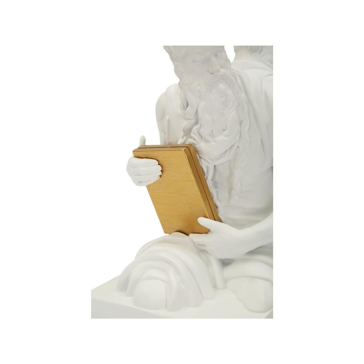 Paris Prix Lot de 2 Serre-Livres Déco  Poséidon  25cm Blanc