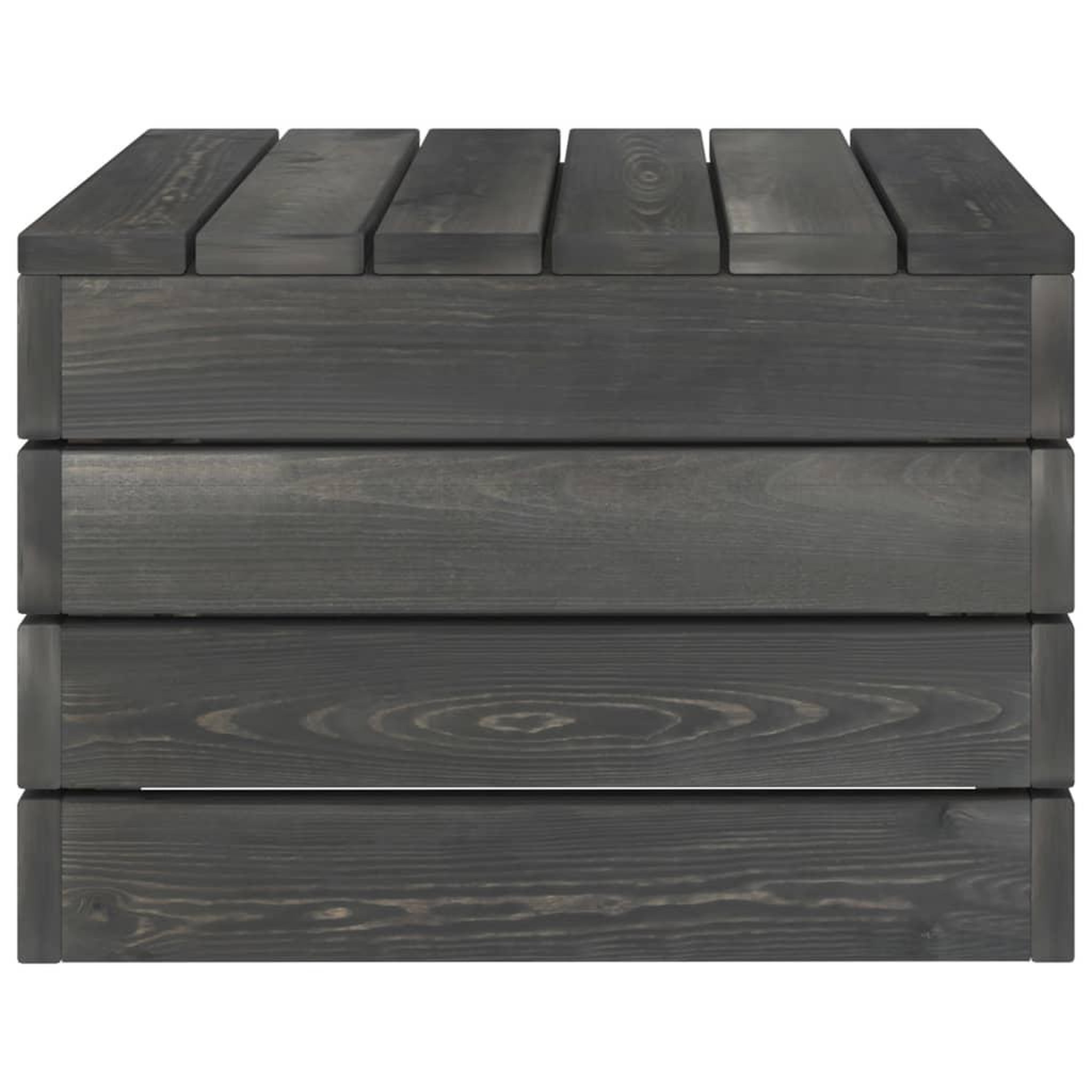 Voir la diapositive 3 : VIDAXL Table palette de jardin Bois de pin massif Gris fonce