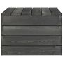 Voir la diapositive 3 : VIDAXL Table palette de jardin Bois de pin massif Gris fonce
