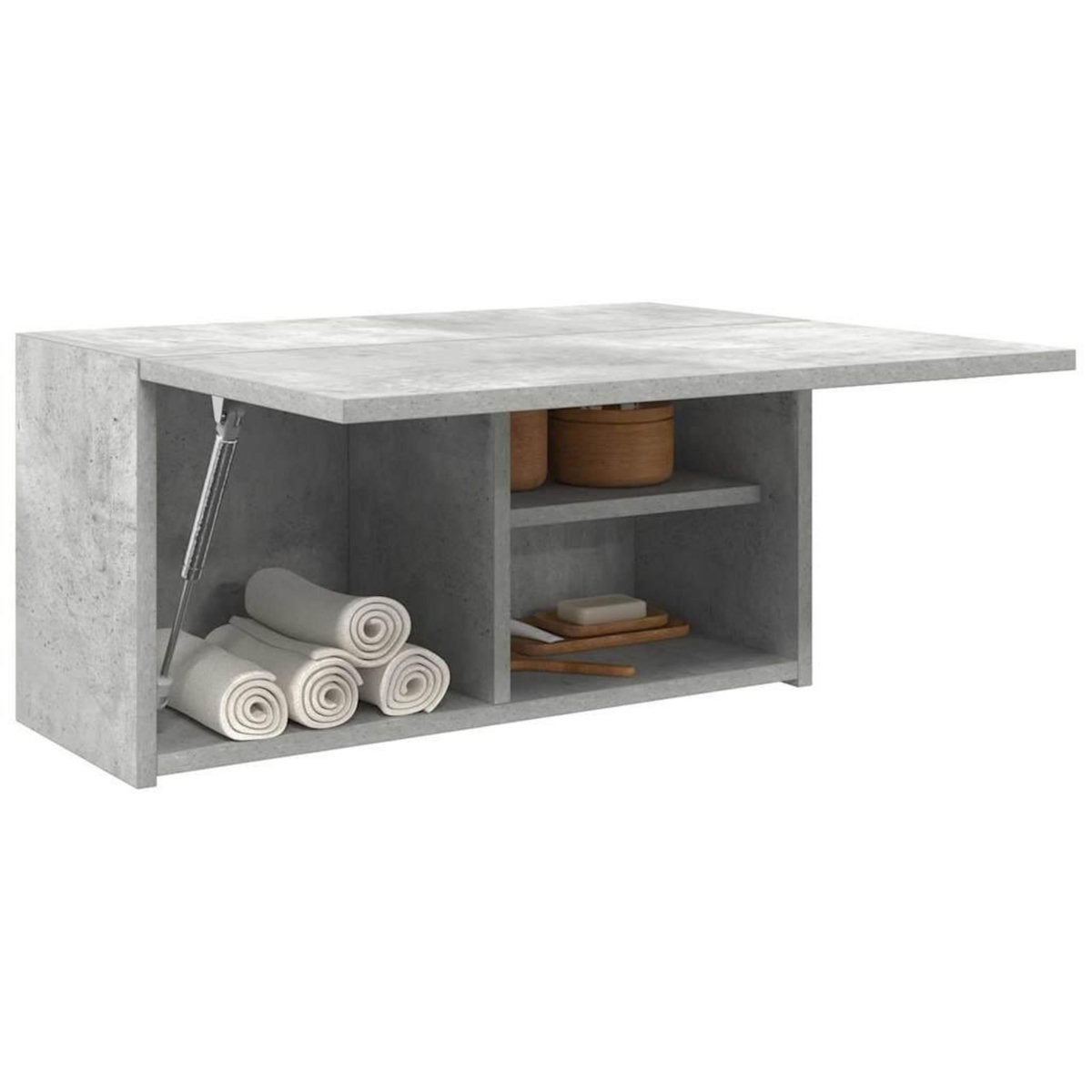 VIDAXL Armoire murale de bain gris beton 60x25x30 cm bois d'ingenierie