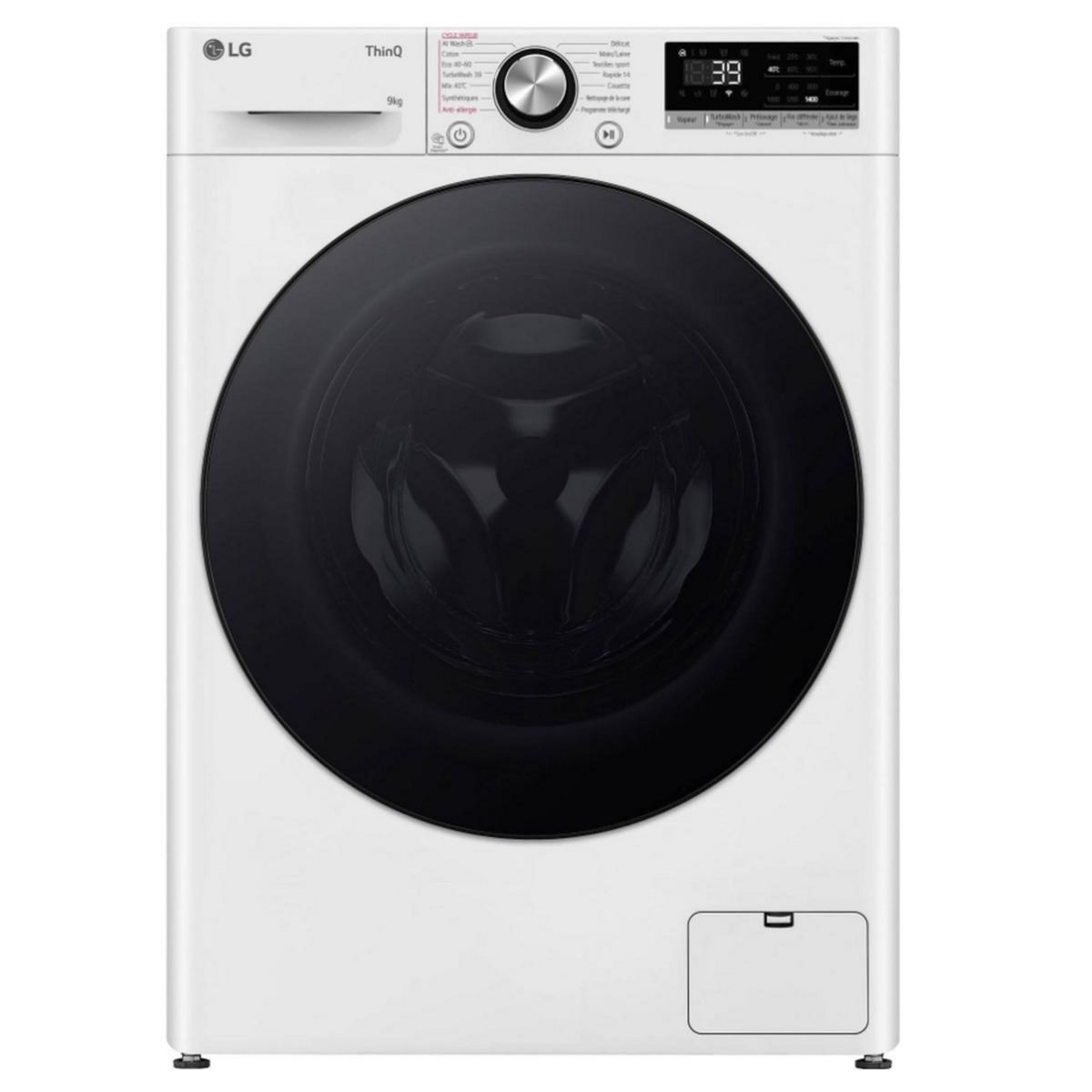 LG Lave-linge frontal 9kg 1400 tours/min blanc - F94R76WHST